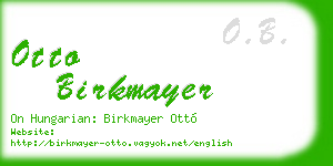 otto birkmayer business card